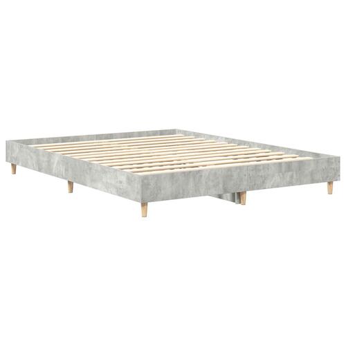 Sengestel uden madras 140x200 cm konstrueret træ betongrå