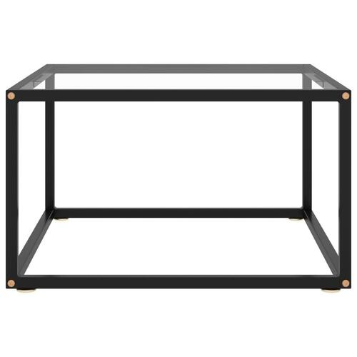 Sofabord 60x60x35 cm hærdet glas sort