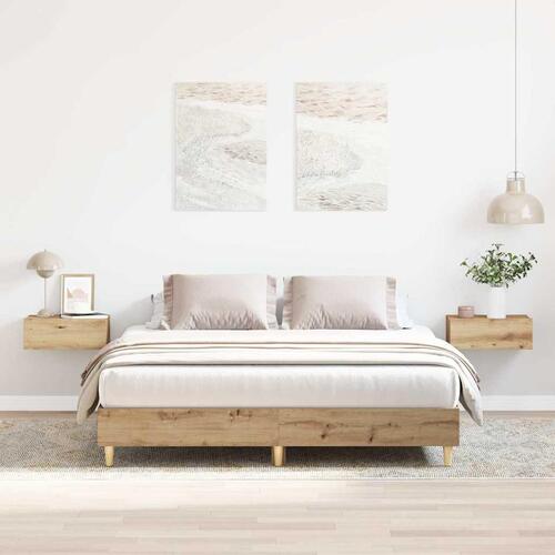 Sengestel uden madras 140x200 cm konstrueret træ kunsteg