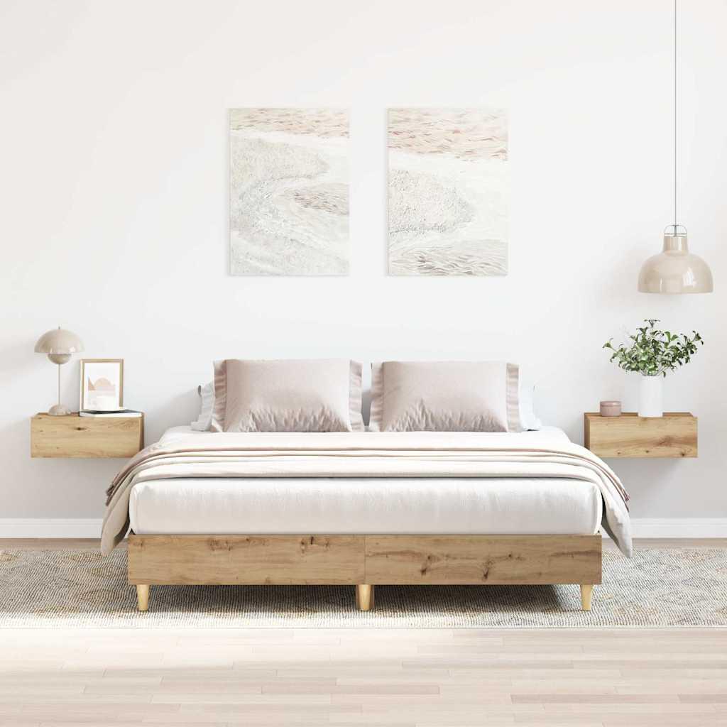 Sengestel uden madras 140x200 cm konstrueret træ kunsteg