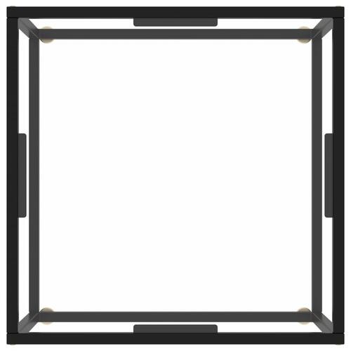 Sofabord 60x60x35 cm hærdet glas sort
