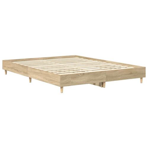 Sengestel uden madras 150x200 cm konstrueret træ sonoma-eg