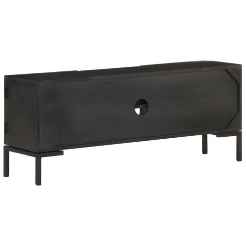 Tv-skab 115x30x46 cm massivt mangotræ sort