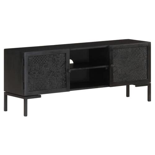 Tv-skab 115x30x46 cm massivt mangotræ sort