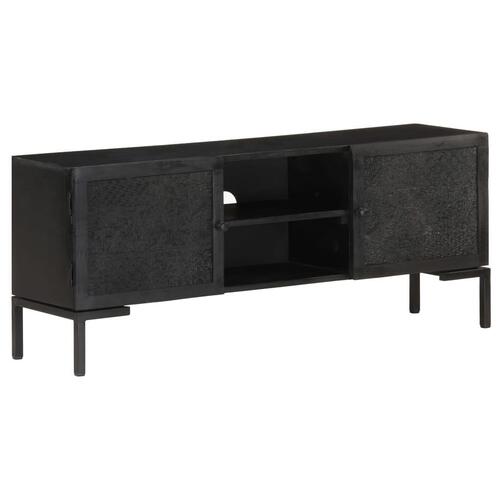 Tv-skab 115x30x46 cm massivt mangotræ sort
