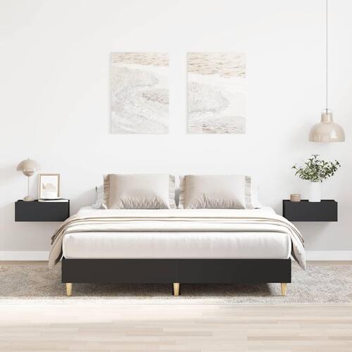 Sengestel uden madras 140x200 cm konstrueret træ sort