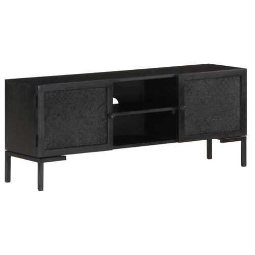 Tv-skab 115x30x46 cm massivt mangotræ sort