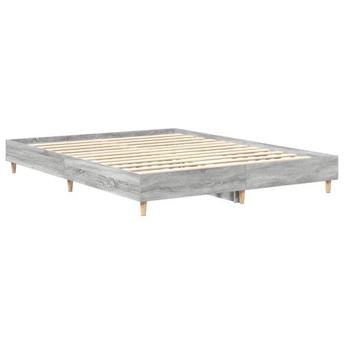 Sengestel uden madras 150x200 cm konstrueret træ grå sonoma-eg