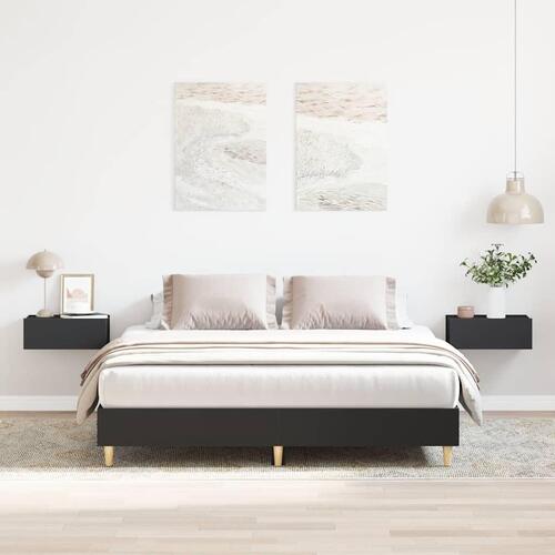Sengestel uden madras 150x200 cm konstrueret træ sort