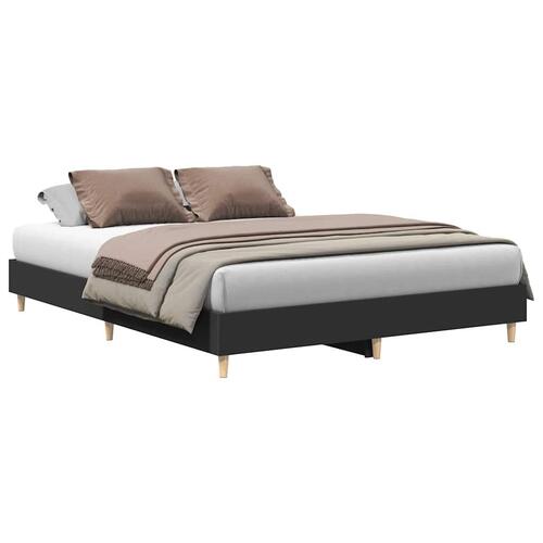Sengestel uden madras 150x200 cm konstrueret træ sort