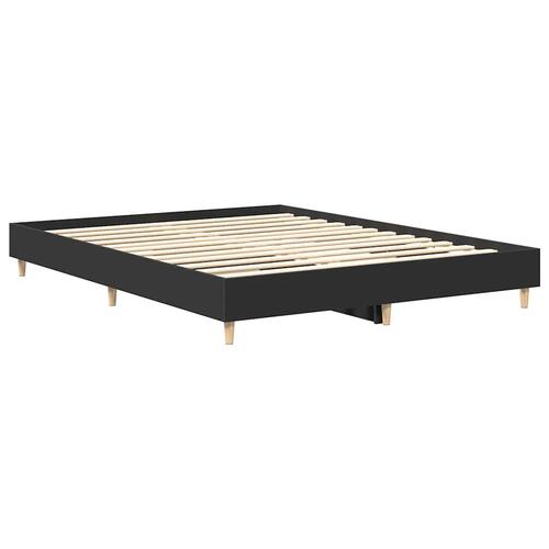 Sengestel uden madras 150x200 cm konstrueret træ sort