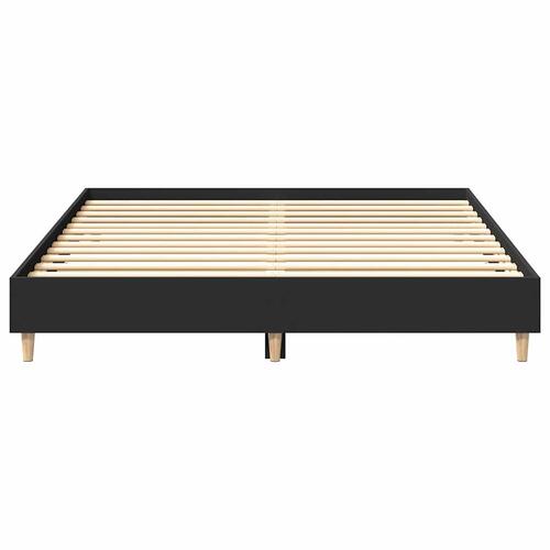 Sengestel uden madras 150x200 cm konstrueret træ sort