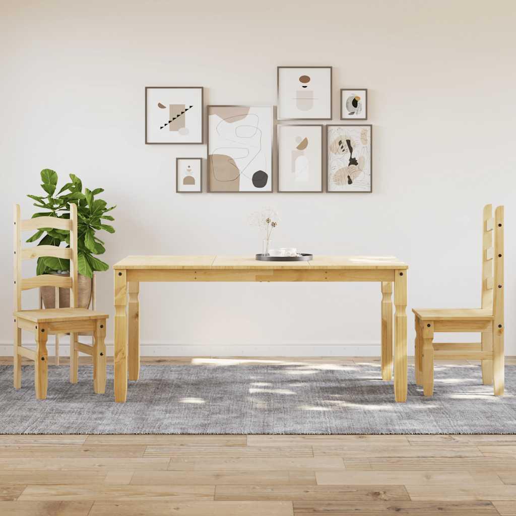 Spisebordssæt 3 dele Panama massivt fyrretræ