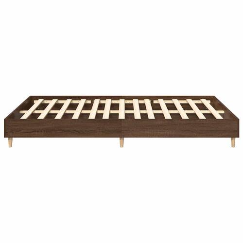Sengestel uden madras 150x200 cm konstrueret træ brunt eg