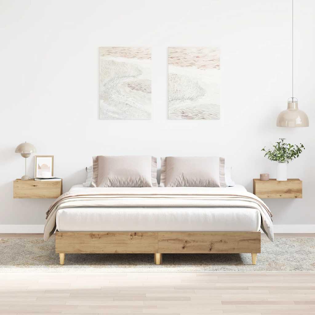 Sengestel uden madras 150x200 cm konstrueret træ kunsteg