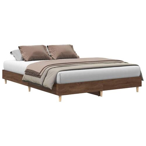 Sengestel uden madras 140x200 cm konstrueret træ brunt eg