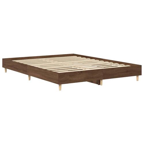 Sengestel uden madras 140x200 cm konstrueret træ brunt eg