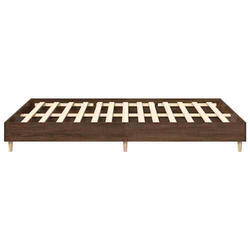 Sengestel uden madras 140x200 cm konstrueret træ brunt eg