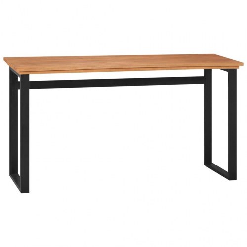 Skrivebord 140x45x75 cm massivt teaktræ