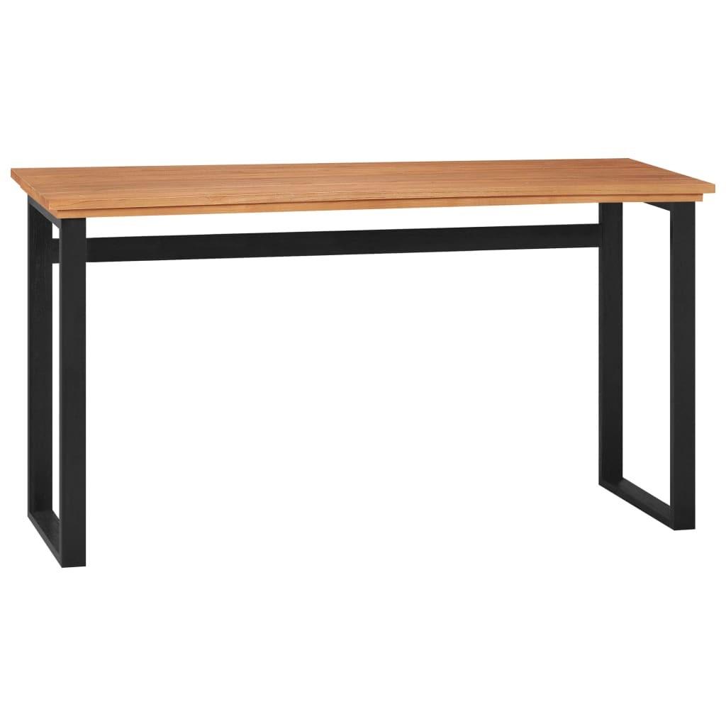 Skrivebord 140x45x75 cm massivt teaktræ