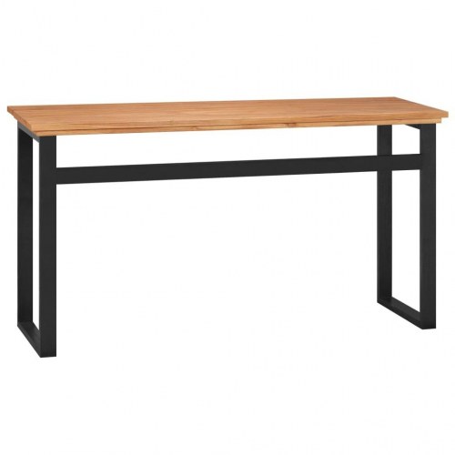 Skrivebord 140x45x75 cm massivt teaktræ