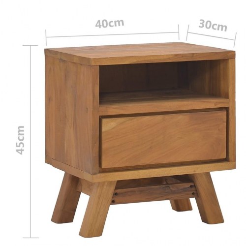 Sengeskab 40x30x45 cm massivt teaktræ