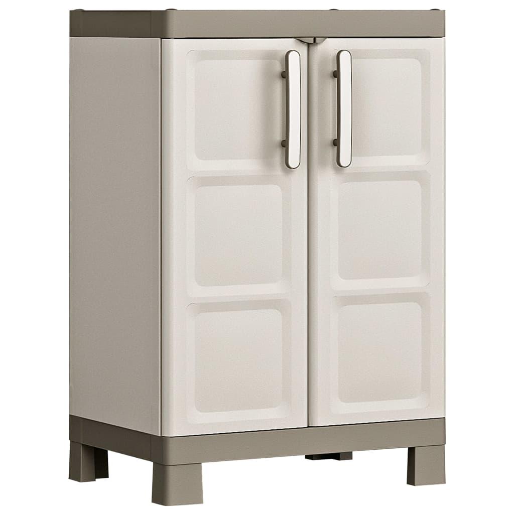 Keter lavt opbevaringsskab Excellence 97 cm beige gråbrun