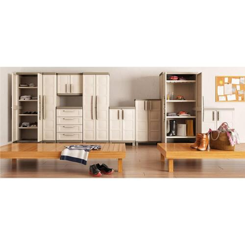 Keter lavt opbevaringsskab Excellence 97 cm beige gråbrun