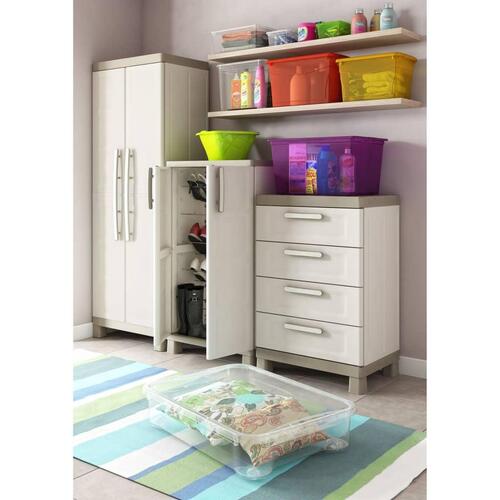 Keter lavt opbevaringsskab Excellence 97 cm beige gråbrun