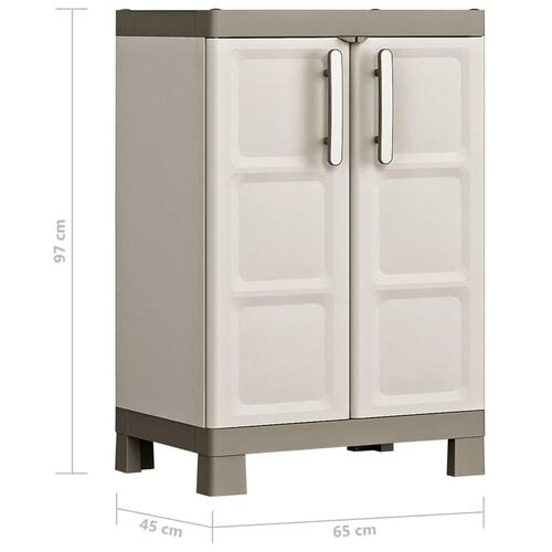 Keter lavt opbevaringsskab Excellence 97 cm beige gråbrun