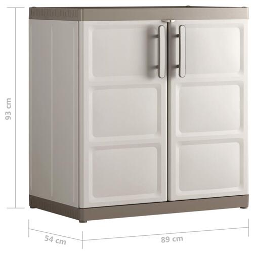 Keter lavt opbevaringsskab Excellence XL 93 cm beige gråbrun