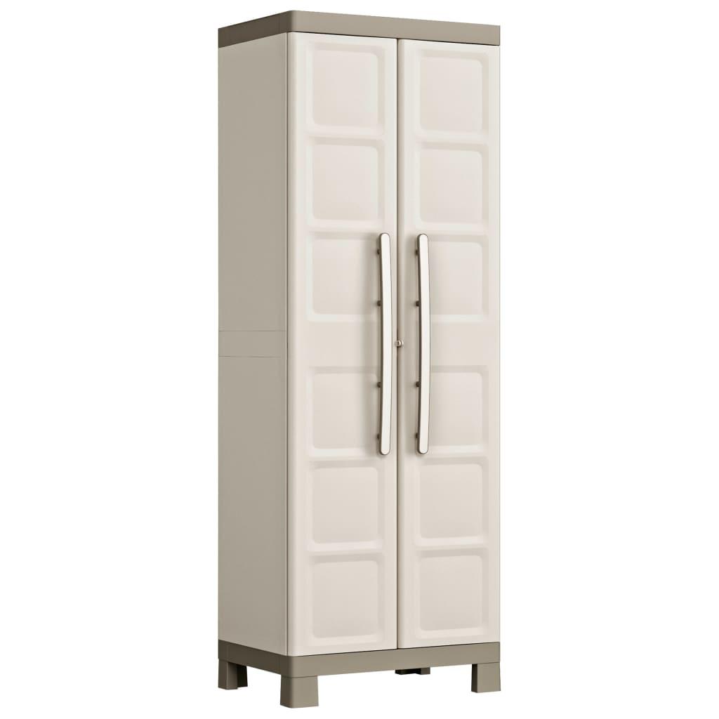 Keter multifunktionelt opbevaringsskab Excellence 182 cm beige gråbrun