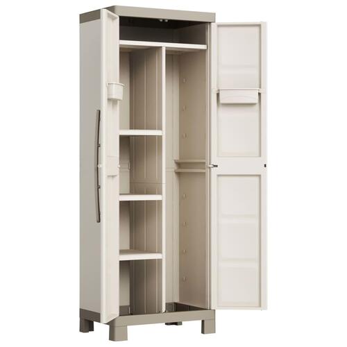 Keter multifunktionelt opbevaringsskab Excellence 182 cm beige gråbrun