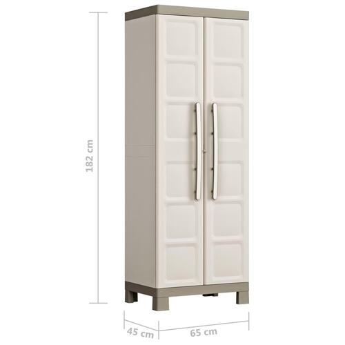 Keter opbevaringsskab med hylder Excellence 182 cm beige gråbrun