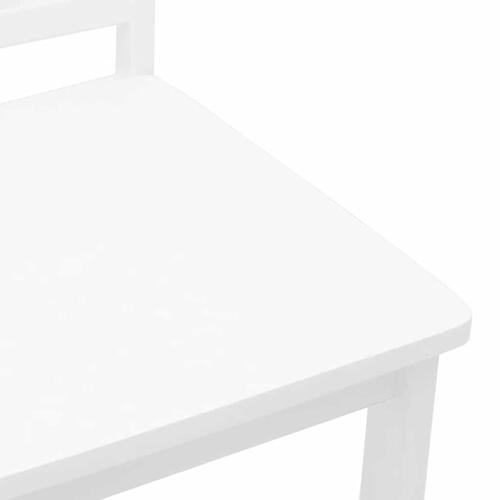 Spisebordsstole 2 stk. massivt gummitræ hvid