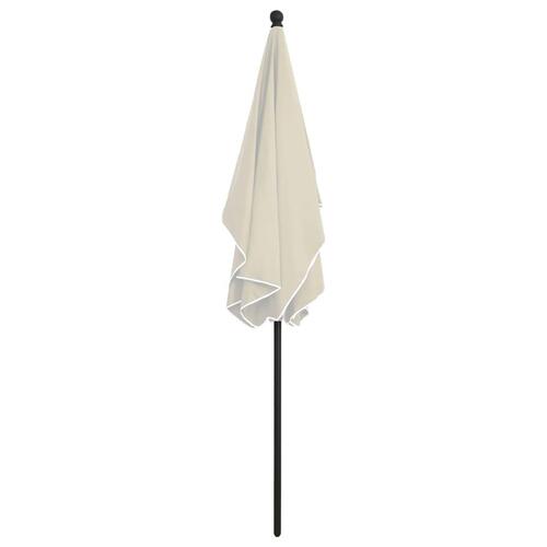 Parasol med stang 210x140 cm sandfarvet