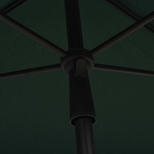 Parasol med stang 210x140 cm grøn