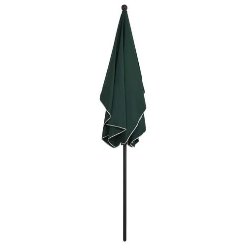 Parasol med stang 210x140 cm grøn