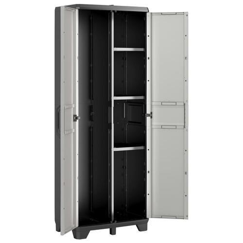 Keter multifunktionelt opbevaringsskab Gear 182 cm sort og grå