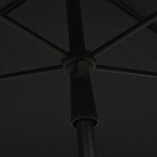 Parasol med stang 210x140 cm antracitgrå