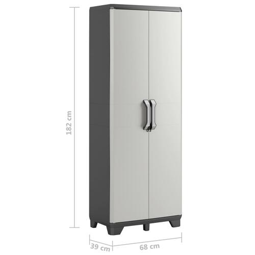 Keter multifunktionelt opbevaringsskab Gear 182 cm sort og grå