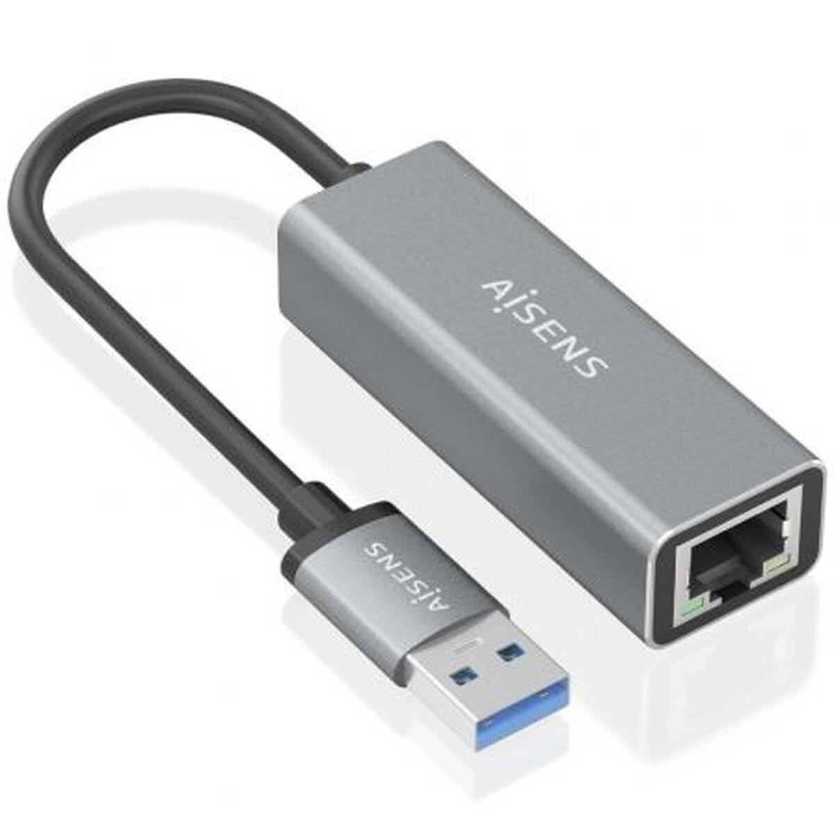 USB netværksadapter Aisens A106-0897, USB 3.2 til RJ45 (grå)