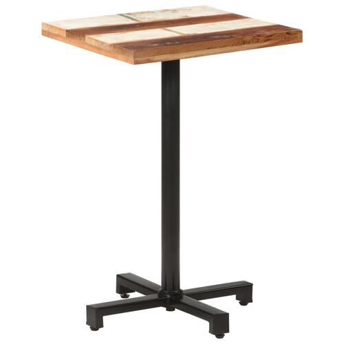 Bistrobord 50x50x75 cm firkantet massivt genbrugstræ