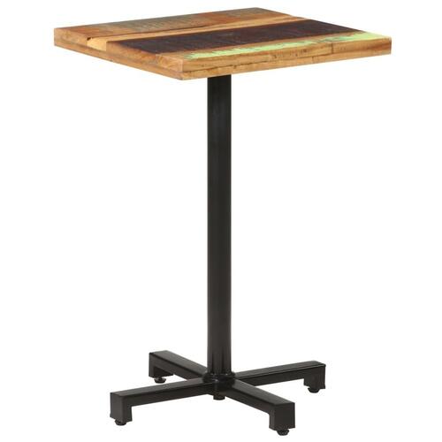 Bistrobord 50x50x75 cm firkantet massivt genbrugstræ