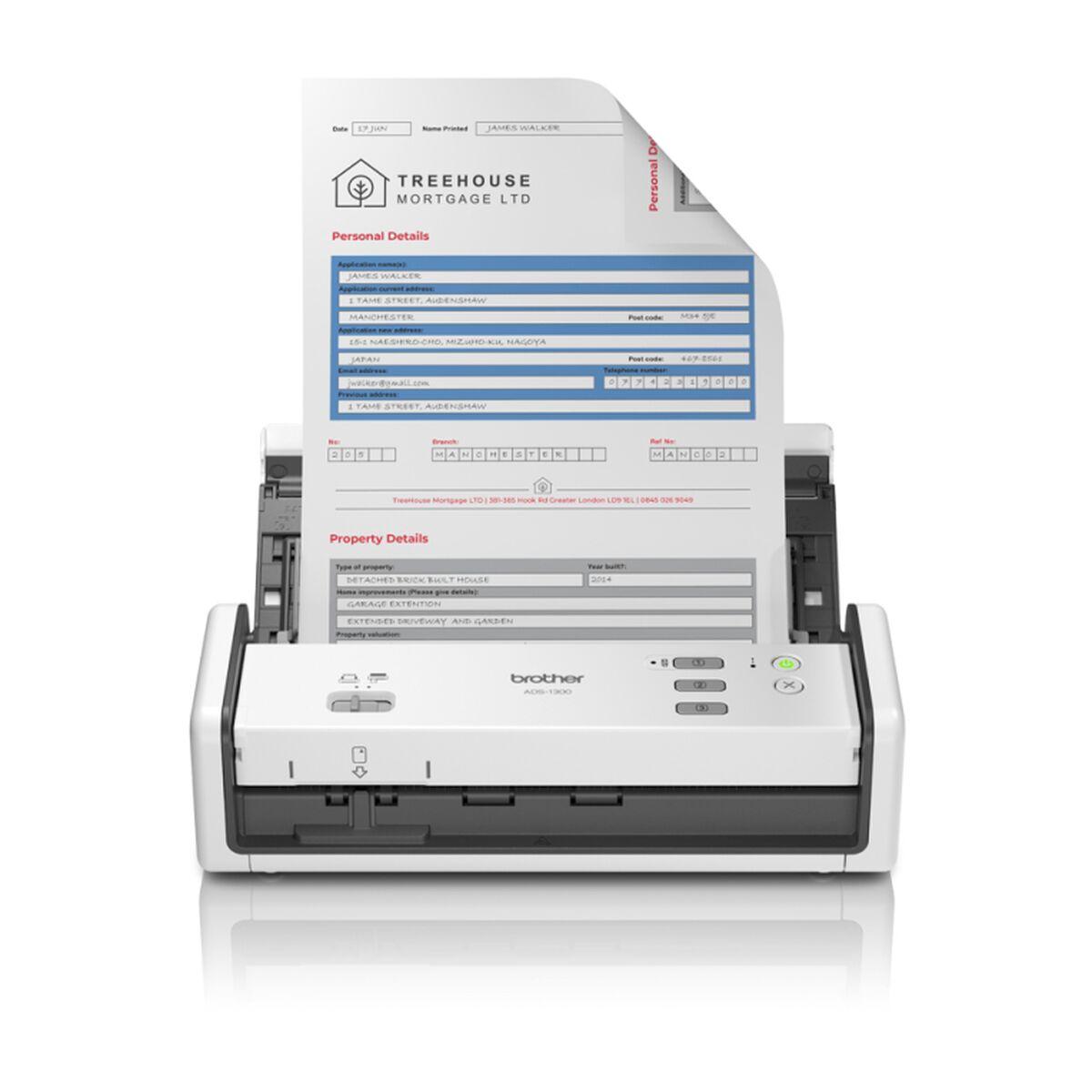 Duplex farve bærbar scanner Brother ADS1300UN1 6-20 ppm
