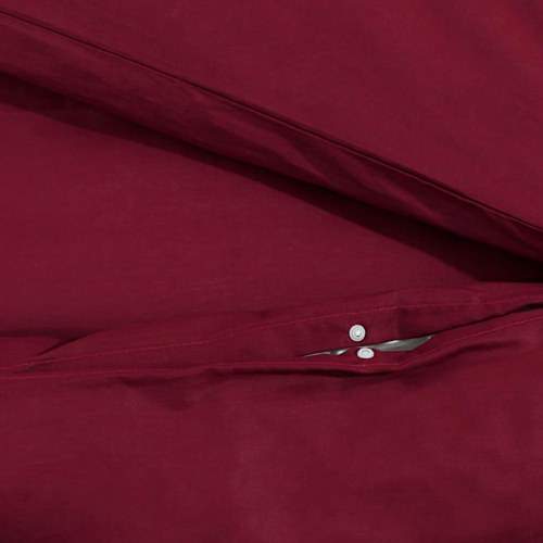 Sengetøj 155x220 cm i mikrofiber med pudebetræk - bordeaux