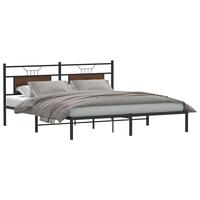 Sengeramme 160x200 cm uden madras konstrueret træ brunt eg