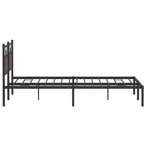 Sengeramme 160x200 cm uden madras konstrueret træ brunt eg