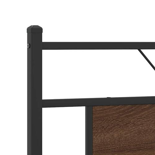Sengeramme 160x200 cm uden madras konstrueret træ brunt eg