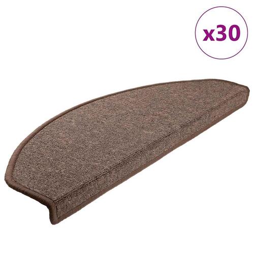 Trappemåtter 30 stk. 65x24x4 cm mørkebrun